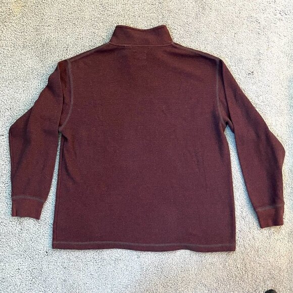 Bass Pro Shop Red-Head Brand - - waffle knit quarter zip sweater - Burgandy- XL - Picture 5 of 5